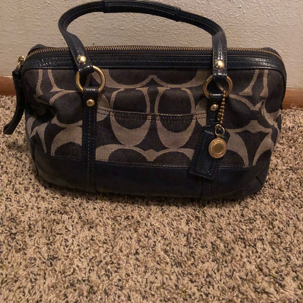 Coach denim handbag